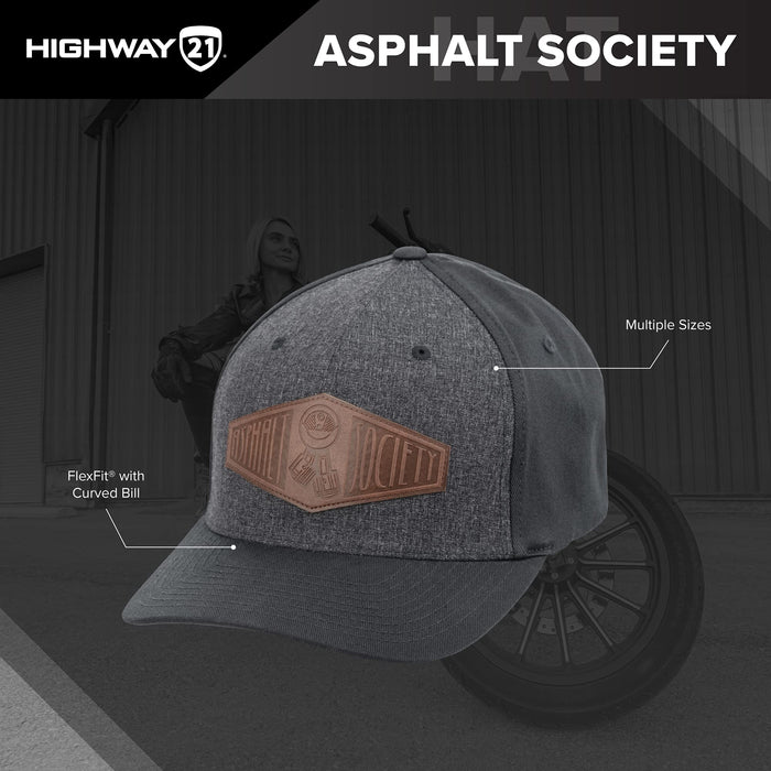 Highway 21 Asphalt Society Hat (Black/Brown, Small)