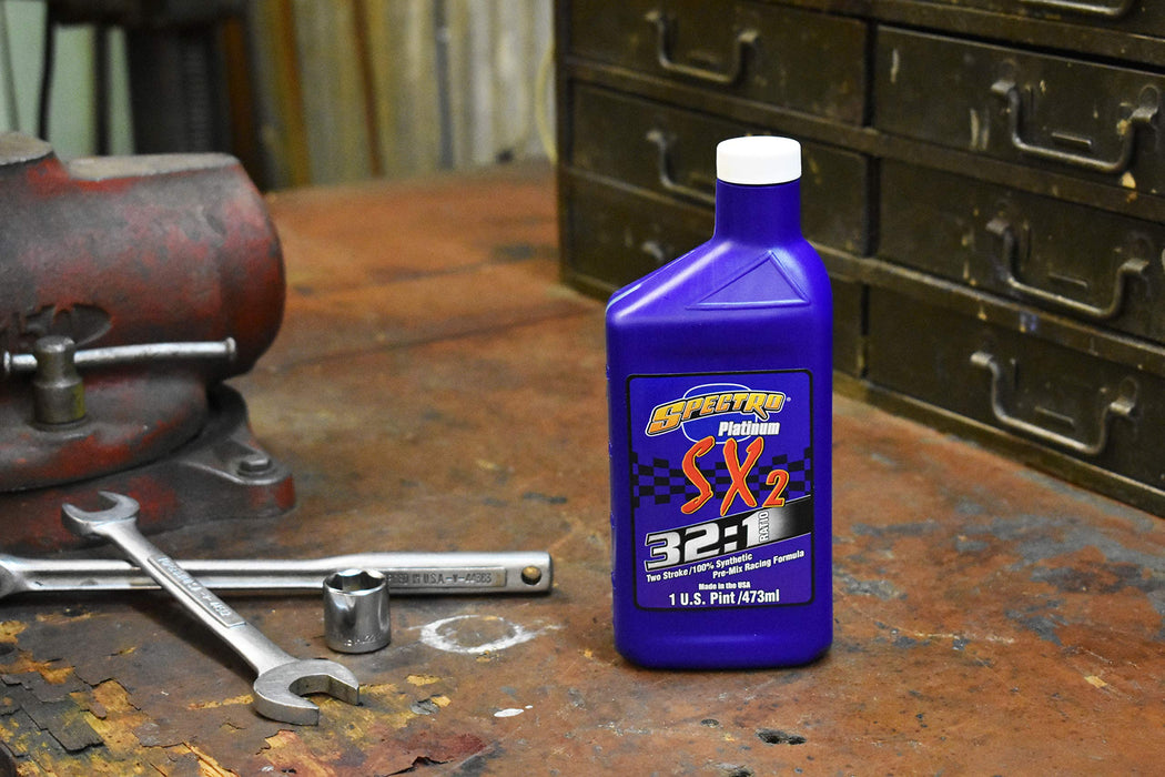 Spectro Oil Spectro O.SPSX321 SX Platinum 32:1 Synthetic 2 Cycle Premix Oil, 1 Pint