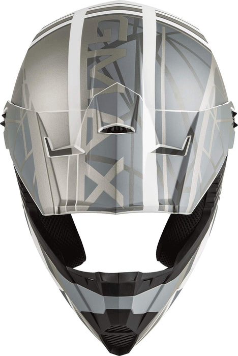 Gmax Youth Mx-46Y Off-Road Mega Helmet Matte White/Silver Yl D3462202