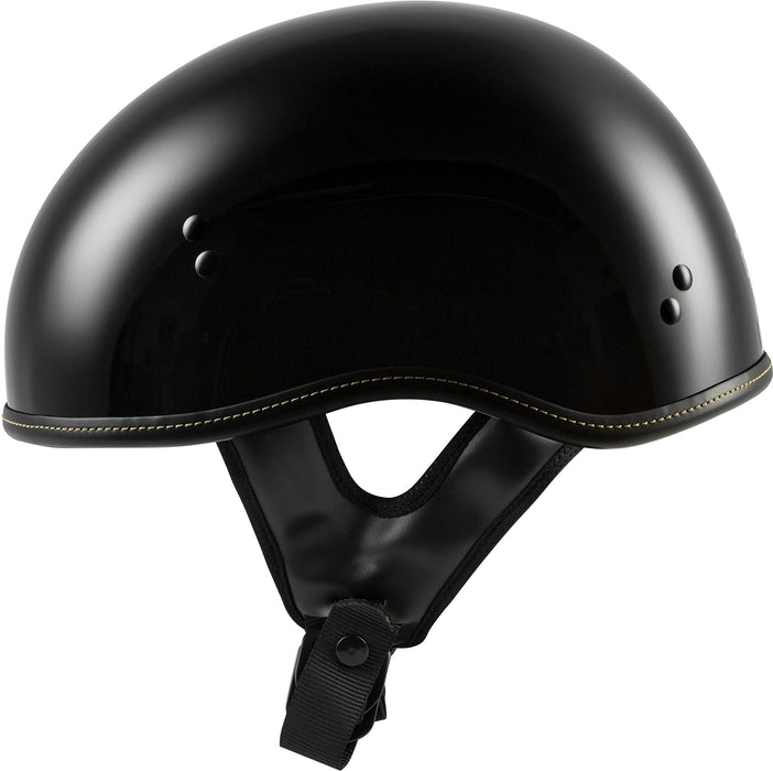 Highway 21 Motorcycle .357 Half Helmet (Black, X-Large)