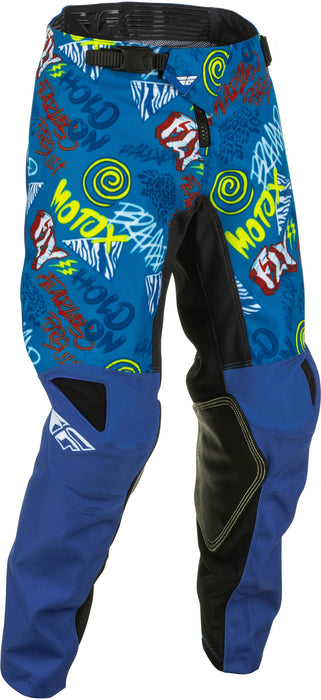 Fly Racing 2022 Youth Kinetic Rebel Pants (Blue/Light Blue, 20)