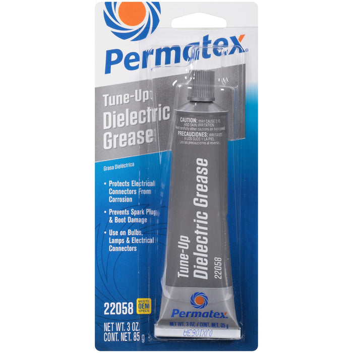 Permatex 22058 Dielectric Tune-Up Grease, 3oz. - High Performance Dielectric Grease Used To Protect Terminals, Spark Plugs, Wiring And Other Electrical Connections Against Salt, Dirt, And Corrosion