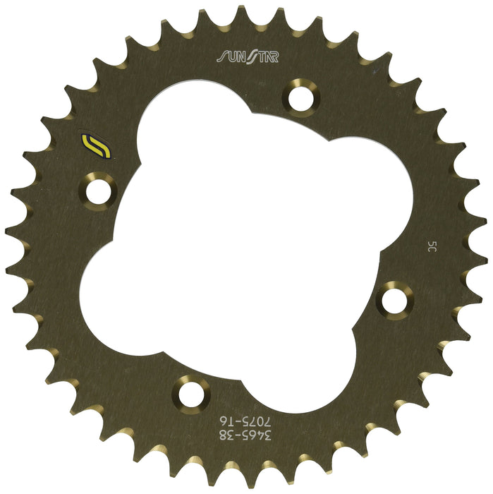 Sunstar 5-346538 Works Triplestar 38-Teeth 520 Chain Size Rear Aluminum Sprocket