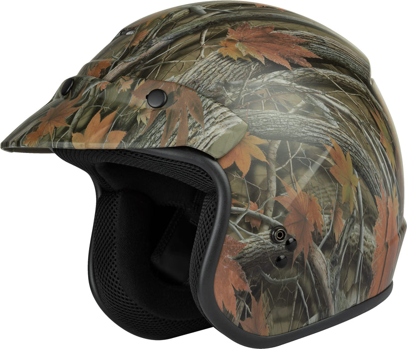 GMAX of-2 Open-Face Helmet (Leaf Camo, Medium)