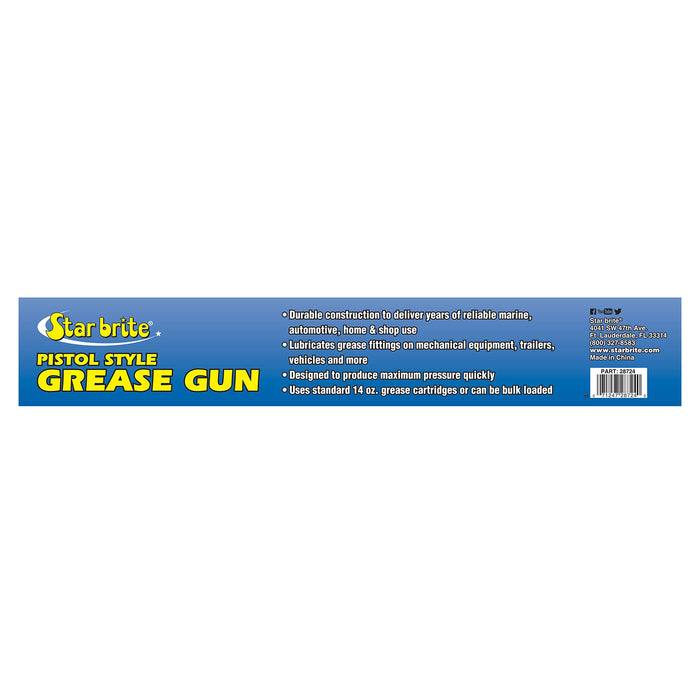 STAR BRITE Std Duty Pistol Grease Gun for 14 OZ. Cartridge (028724)