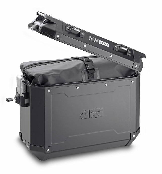 GIVI OBKN37BPACK2A Outback Series 37L Aluminum Side Cases Pair (Left and Right) Black