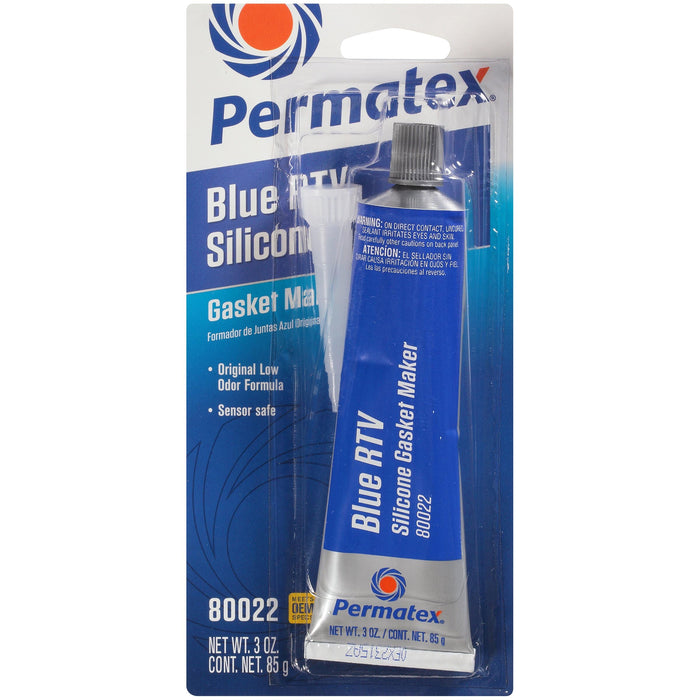 Permatex 80022 Sensor-Safe Blue RTV Silicone Gasket Maker, 3 oz. Tube