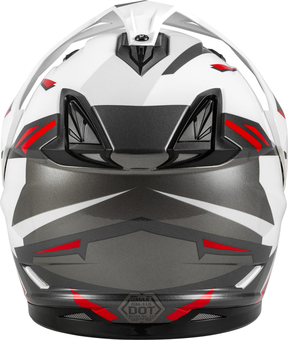 Gmax A4113018 Gm-11S Ripcord Snow Helmet W/Elec Shield Wht/Grey/Red 2X