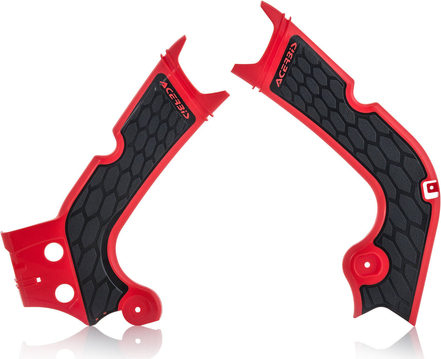 Acerbis 17-19 Honda CRF250R/RX/ CRF450R/RX Frame Guards- X-Grip Red/Black 2630711018