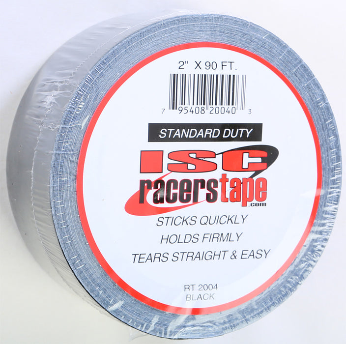 ISC RT2004 Standard-Duty Racer's Tape Roll, 90' Length x 2" Width, Black (Case of54)