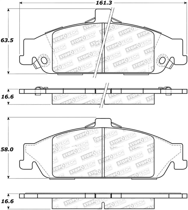 StopTech Street Select Brake Pads 305.0727