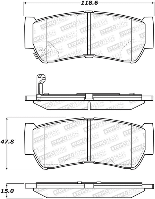 StopTech Street Brake Pads Front 308.1297