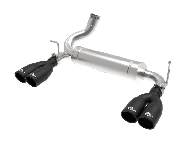 aFe Vulcan Series 2.5in 304 SS Axle-Back Exhaust Black 07-18 compatible with Jeep Wrangler (JK) V6-3.6/3.8L 49-38086-B