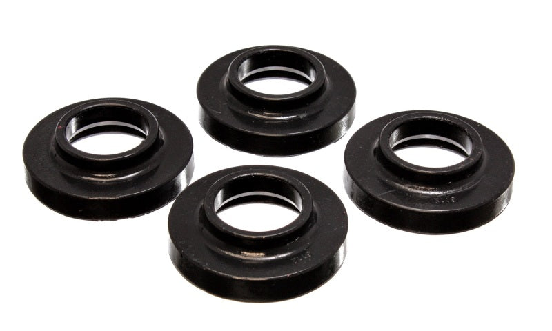 Energy Suspension 97-06 compatible with Jeep Wrangler TJ / 84-01 Cherokee Black Fr/Rear Coil Lift Isolator Set of 4 2.6103G