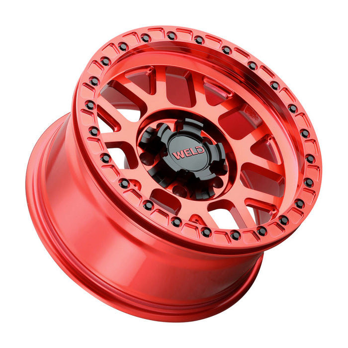 Weld Off-Road W905 17X9 Cinch Beadlock 6X135 6X139.7 ET-12 BS4.50 Candy Red / Red Ring 106.1 W90579098450