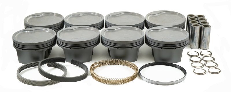 Mahle MS Piston Set Ford 514ci 4.44in Bore 4.150in Stroke 6.7in Rod 0.990 Pin -28cc 9.9CR Set of 8 930261940