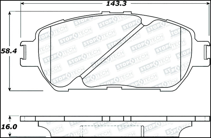 StopTech Street Select Brake Pads Front 305.0906