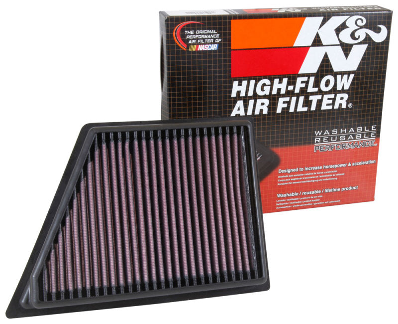 K&N 2016 Cadillac CT6 V6 3.0L F/I (Right) Drop In Air Filter 33-5054