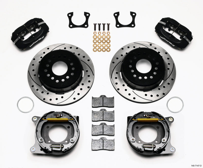 Wilwood Forged Dynalite P/S Park Brake Kit Drilled 58-64 Olds/Pontiac Ends 140-7147-D