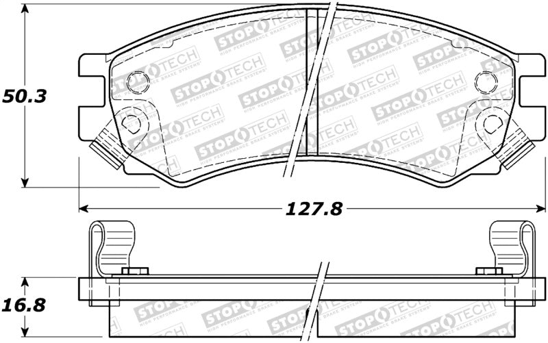 StopTech Street Brake Pads Front 308.0507