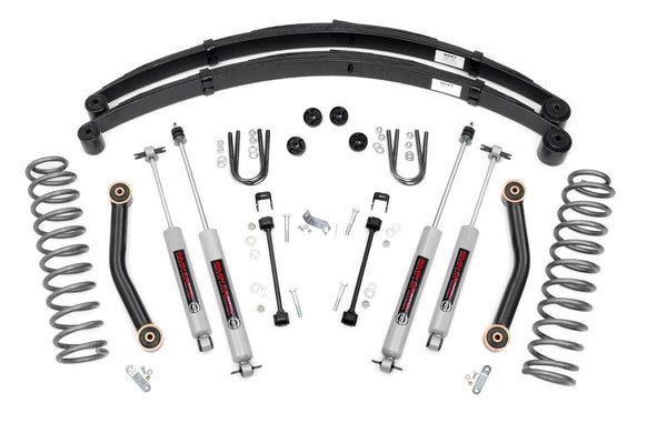 Rough Country 4.5 Inch Lift Kit Rr Springs Fits Jeep Cherokee Xj 2WD/4WD (84-01) 633N2
