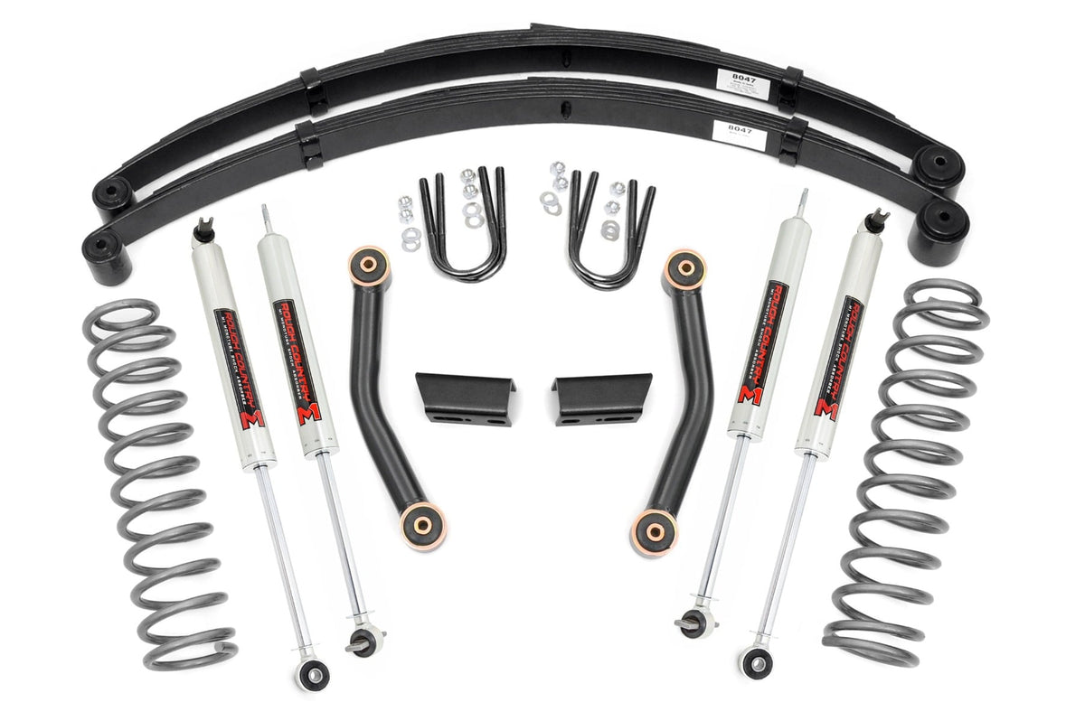 Rough Country 3 Inch Lift Kit Series Ii Rr Springs M1 Fits Jeep Cherokee Xj (84-01) 63041