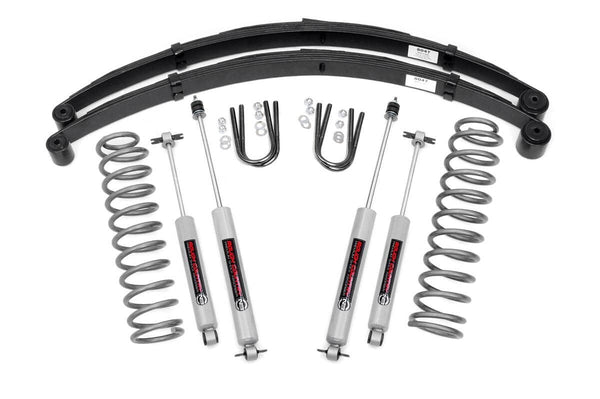 Rough Country 3 Inch Lift Kit Rr Springs Fits Jeep Cherokee Xj 2WD/4WD (1984-2001) 630N2