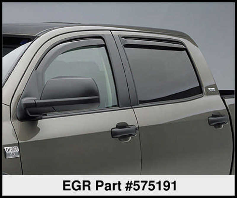 EGR 07+ Toyota Tundra Crewmax In-Channel Window Visors Set of 4 (575191) 575191