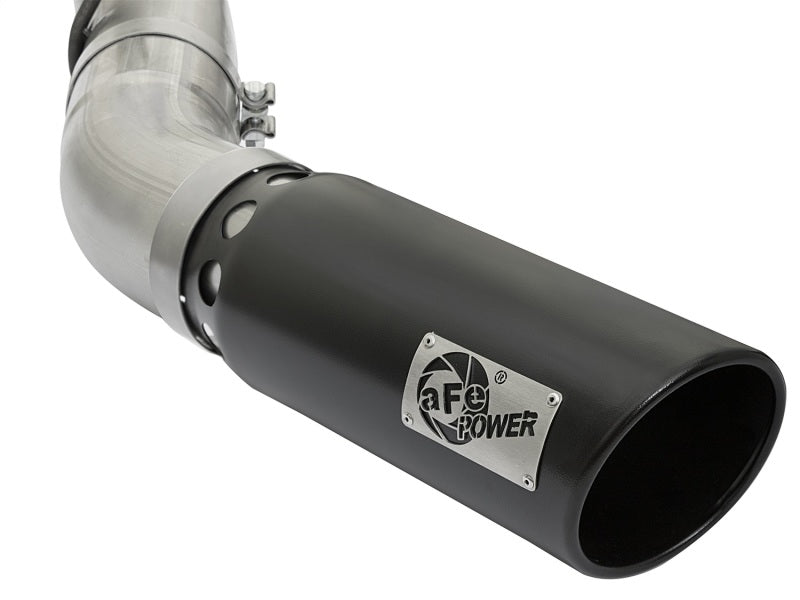 aFe LARGE BORE HD 5in 409-SS DPF-Back Exhaust w/Black Tip 2017 GM Duramax V8-6.6L (td) L5P 49-44085-B