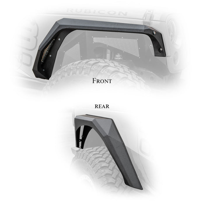 DV8 Offroad 2007-2018 compatible with Jeep Wrangler Armor Fenders FENDB-09