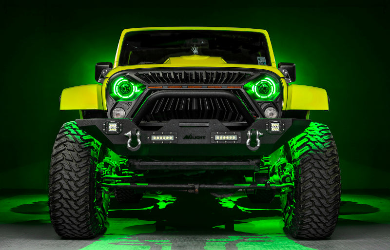 Oracle Jeep JK Oculus Bi-Led Headlights Colorshift-Simple CNTLR