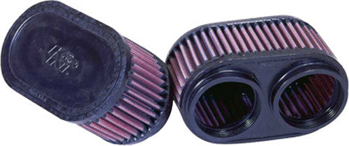 K&N Universal Clamp-On Air Intake Filter: High Performance, Premium, Washable, Replacement Air Filter: Flange Diameter: 2.375 In, Filter Height: 3 In, Flange L: 0.375 In, Shape: Oval, RU-2922, Black
