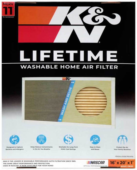 K&N HVAC Filter 16 x 20 x 1 HVC-11620