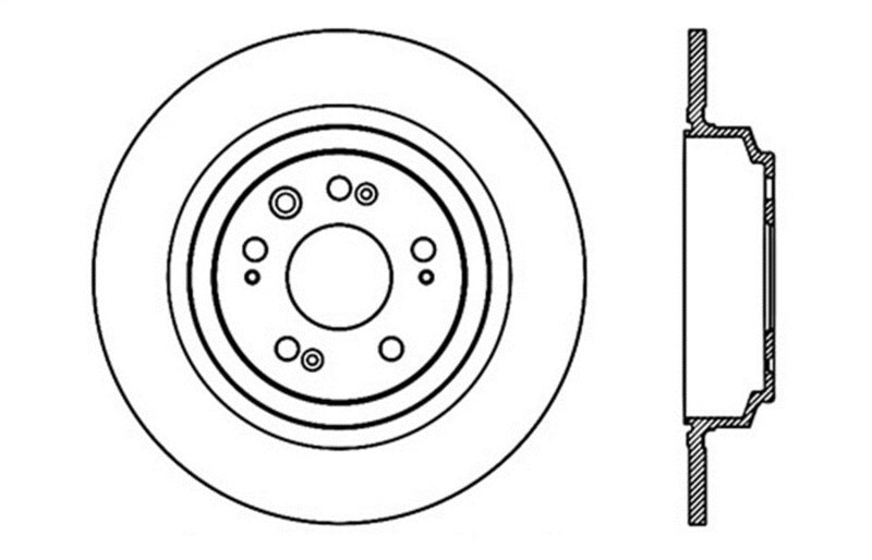 StopTech Slotted & Drilled Sport Brake Rotor 127.40074L