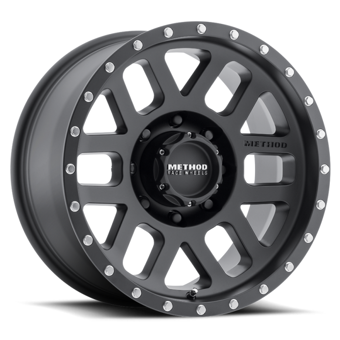 Method MR306 Mesh 18x9 -12mm Offset 8x6.5 130.81mm CB Matte Black Wheel MR30689080512N