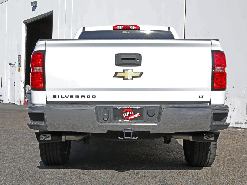 aFe Gemini XV 3in 304 SS Cat-Back Exhaust w/ Cutout 14-19 GM Trucks 4.3L/5.3L w/ Black Tips 49-34132-B