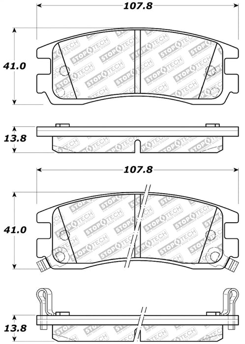 StopTech Street Select Brake Pads Front 305.0698