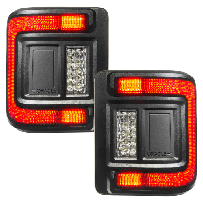 Oracle Lighting "Black Series" Flush Mount Led Tail Lights For Jeep Wrangler Jl 5884-504-T