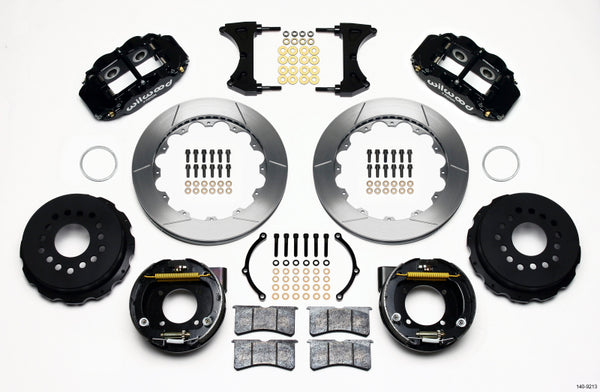 Wilwood Narrow Superlite 4R Rear P-Brk Kit 12.88in Chevy 12 Bolt w/ C-Clips 140-9213