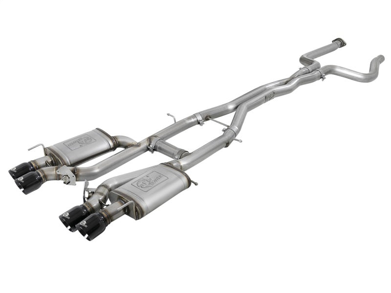 aFe MACHForce XP 3in 304SS Cat Back Exhaust s/ Black Tips 16-17 Cadillac ATS-V V6-3.6L (tt) 49-34078-B