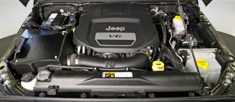 K&N 12-18 compatible with Jeep Wrangler 3.6L V6 Performance Intake Kit w/ Snorkel 57-1573