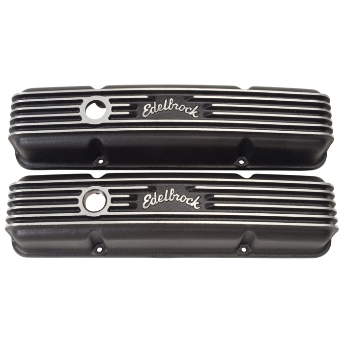 Edelbrock Valve Cover Classic Series Chevrolet 1959-1986 262-400 CI V8 Black 41443