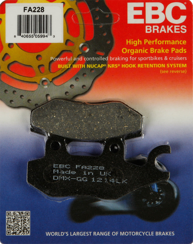 EBC Brakes Disc Brake Pad Set Fits Honda CMX250 Rebel 250 2015 FA228