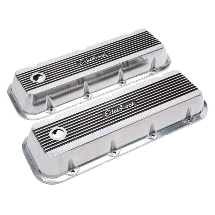 Edelbrock Valve Cover Elite II Chevrolet 1965 and Later 396-502 Big Block V8 Polished 4275