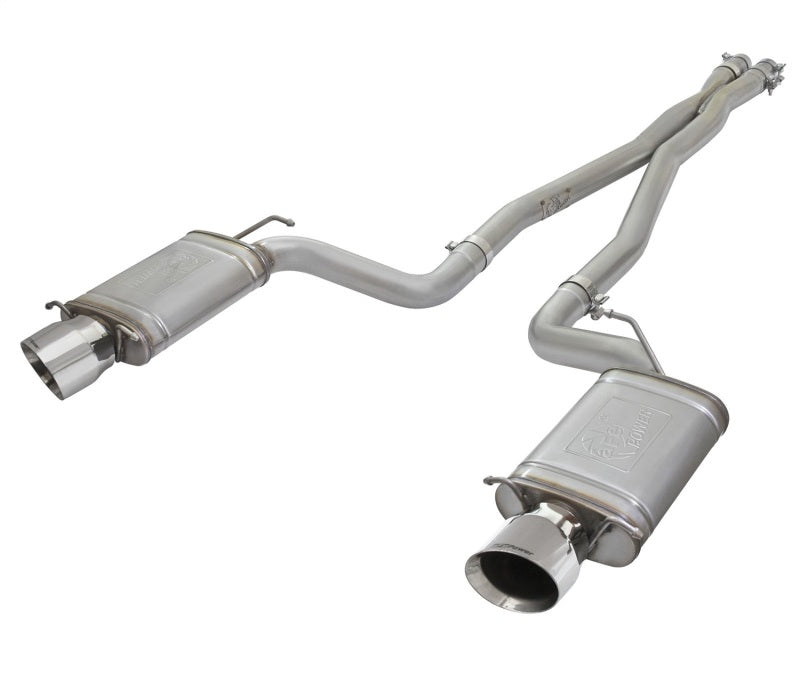 aFe Mach Force-Xp 3in CB Stainless Steel Dual Exhaust System w/Polished Tips 09-15 Cadillac CTS-V 49-34063-P