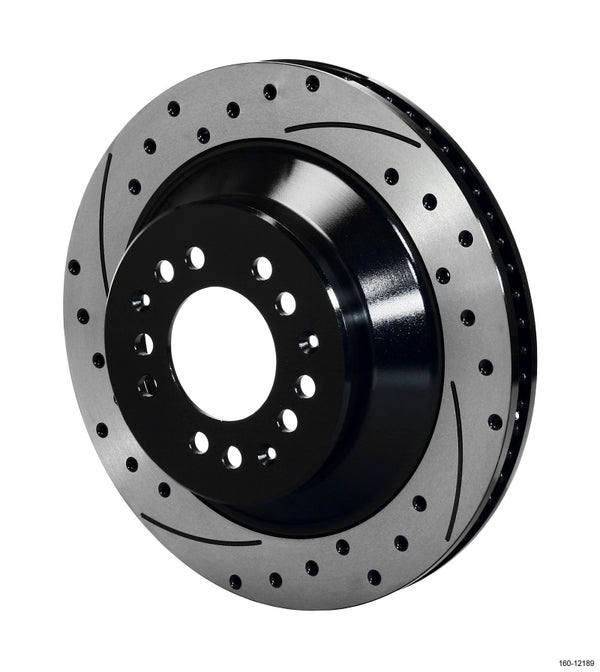 Wilwood Rotor-1.75 Offset SRP BLK Drl 12.88 x 1.10 5x4.50/4.75in 160-12189-BK