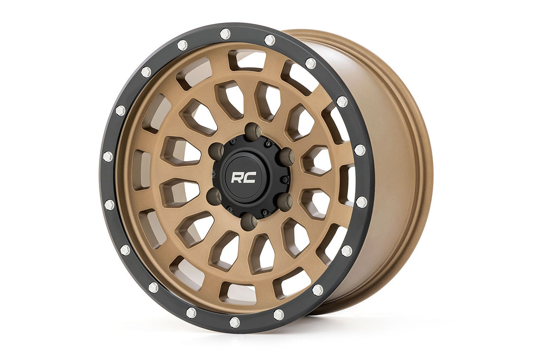 Rough Country 87 Series Wheel Simulated Beadlock Bronze/Black 17X8.5 5X5 +0Mm 87170918