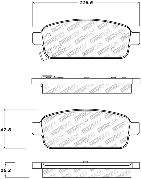 StopTech Street Select Brake Pads Rear 305.1468