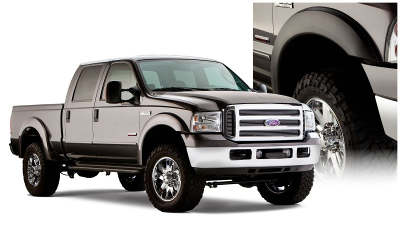 Bushwacker 99-07 Ford F-250 Super Duty Styleside Extend-A-Fender Style Flares 4pc Black 20928-02