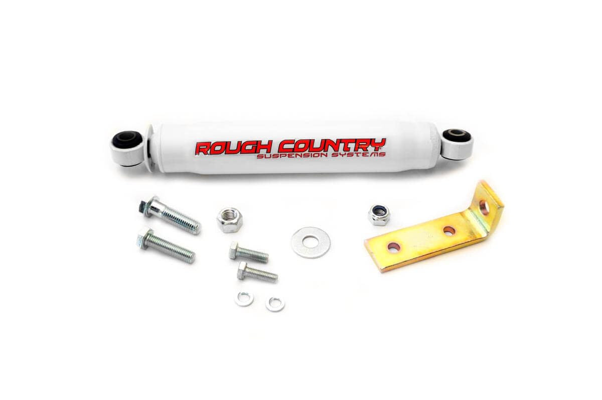Rough Country N3 Steering Stabilizer Fits Nissan D21 Hardbody Truck (86-94)/Pathfinder (87-95) 87361